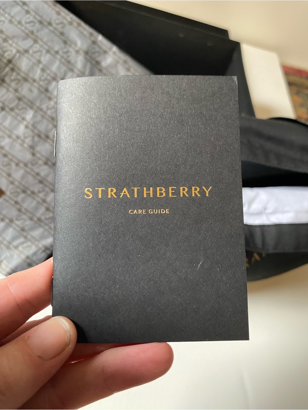 Strathberry East/West Black Leather Gold Chain Shoulder Bag + Box - Picture 15 of 16